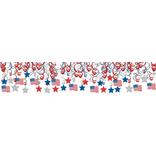 Patriotic American Flag Swirl Decorations 30ct