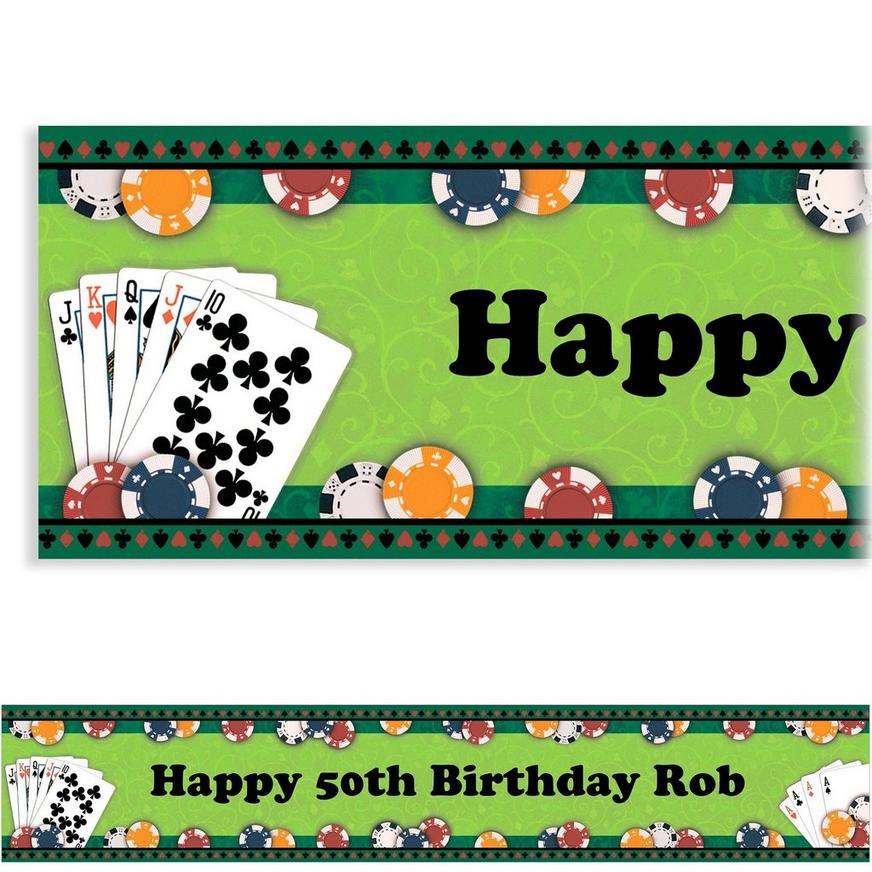 Custom Poker Party Banner 6ft