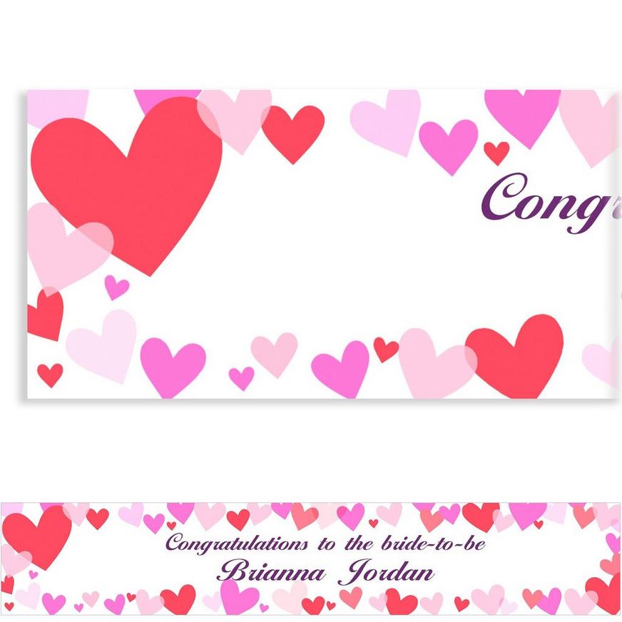 Custom Hearts Valentine's Day Banner 6ft