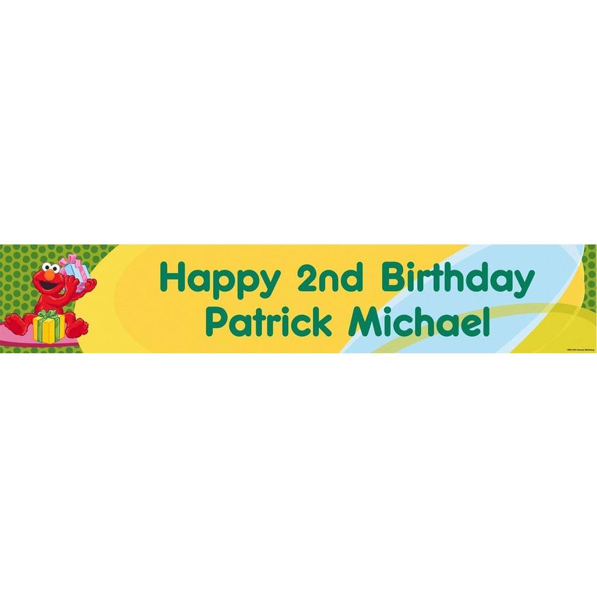 Custom Elmo Birthday Banner 6ft