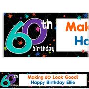 Custom The Party Continues 60th Birthday Banner 6ft
