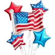 American Flag Balloon Bouquet 5pc