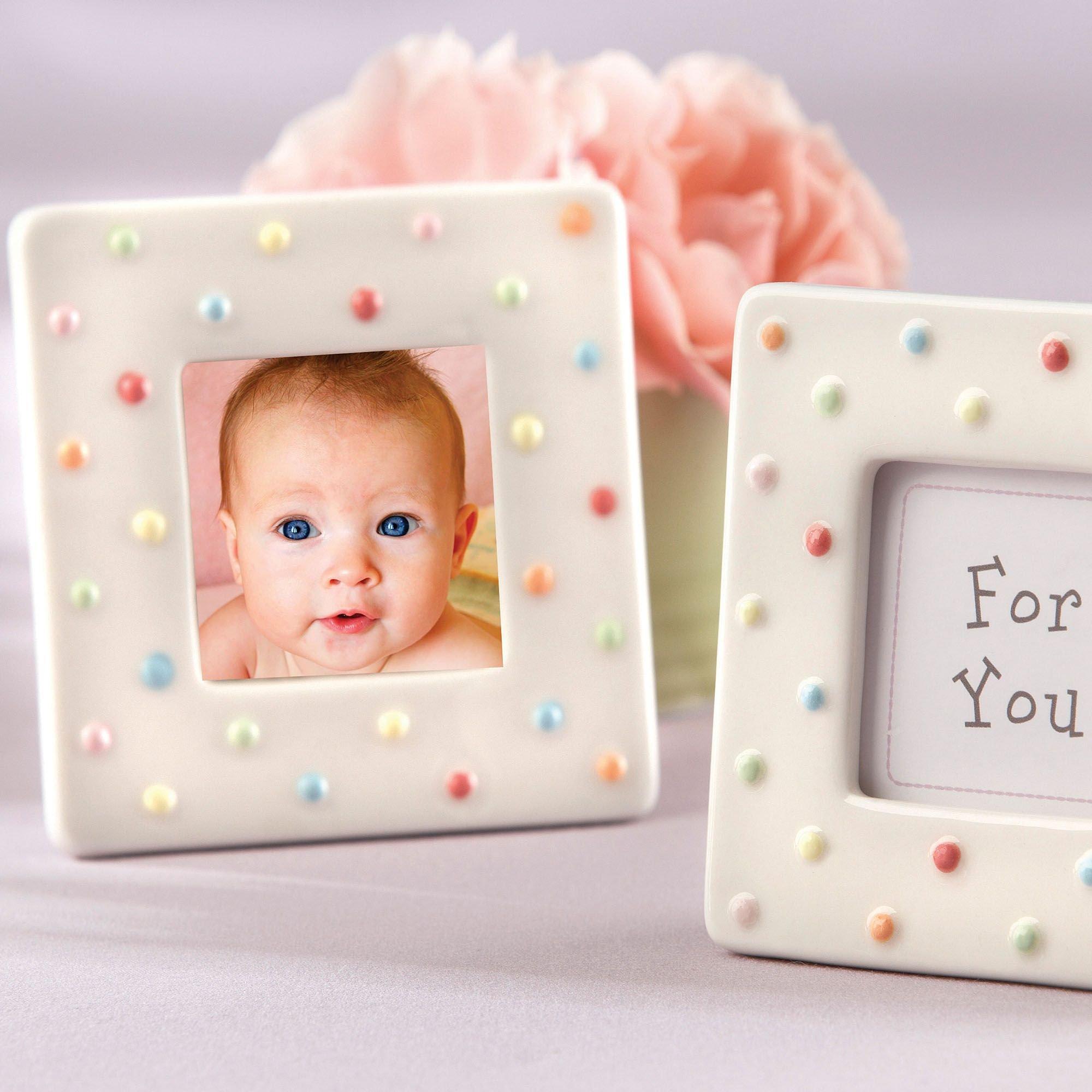 Delightfully Dotted Frame Baby Shower Favor Party City