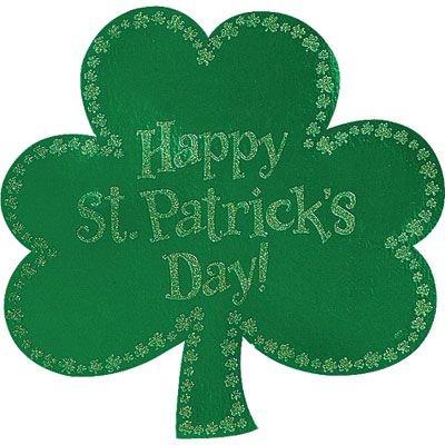 Glitter Happy St. Patrick's Day Shamrock Cutout