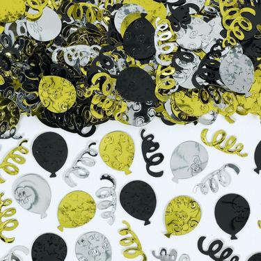 Black, Gold & Silver Party Confetti 2.5oz