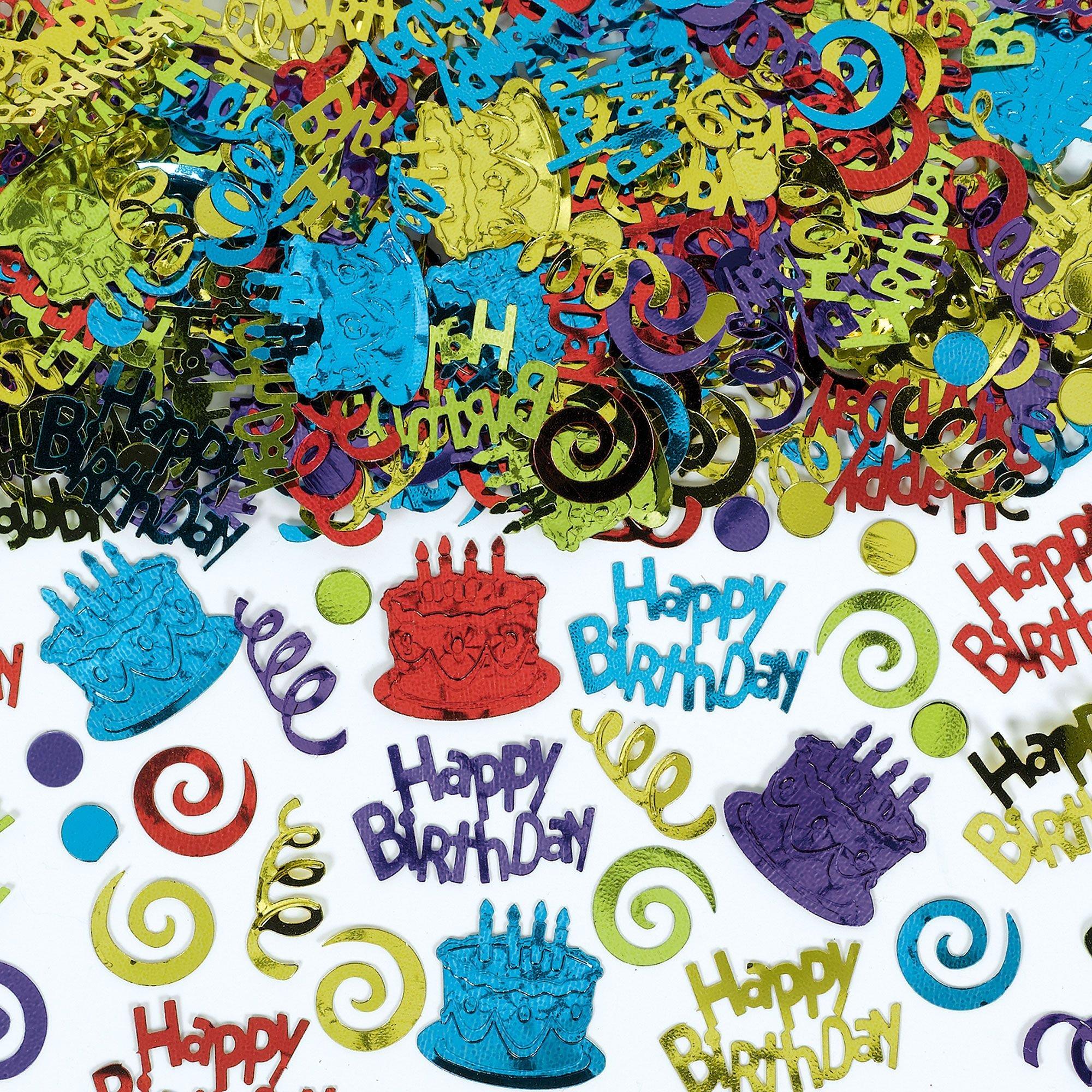 Multicolor Happy Birthday Confetti