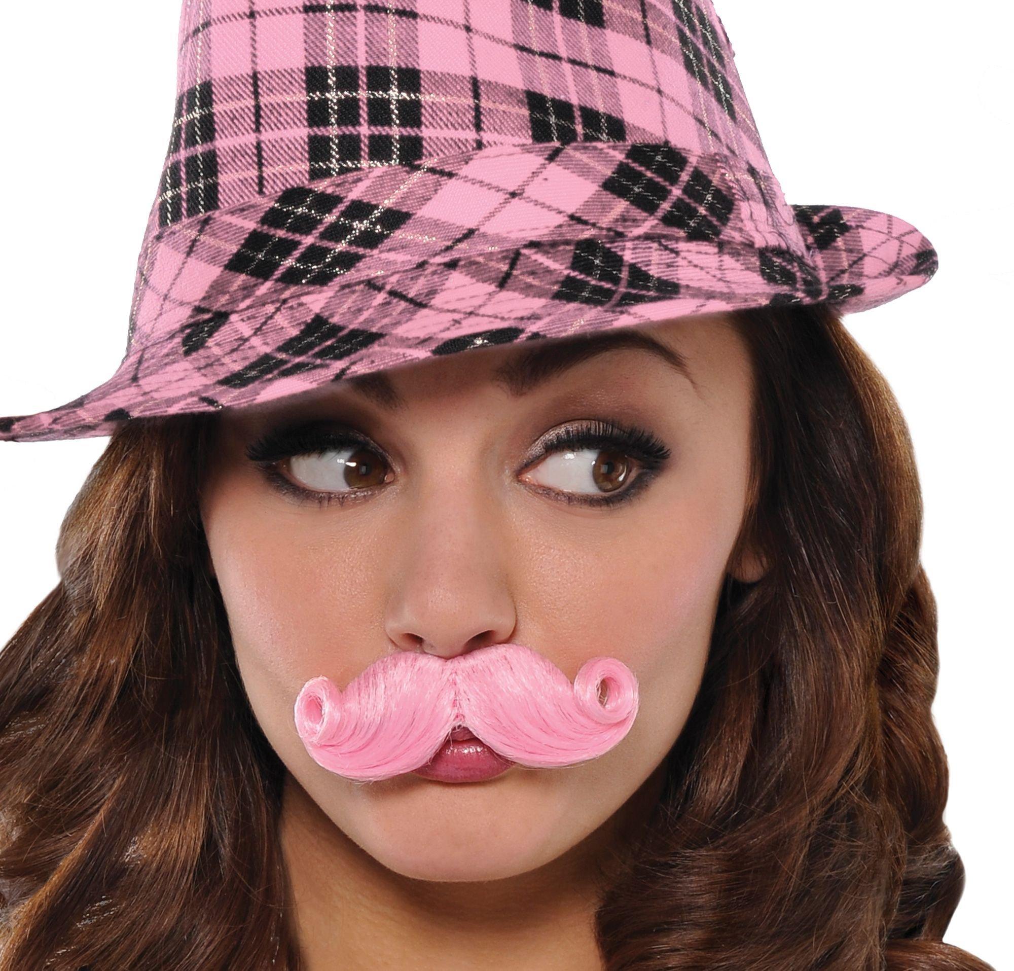 Pink Mini Handlebar Moustache