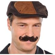 Brown Mini Handlebar Moustache