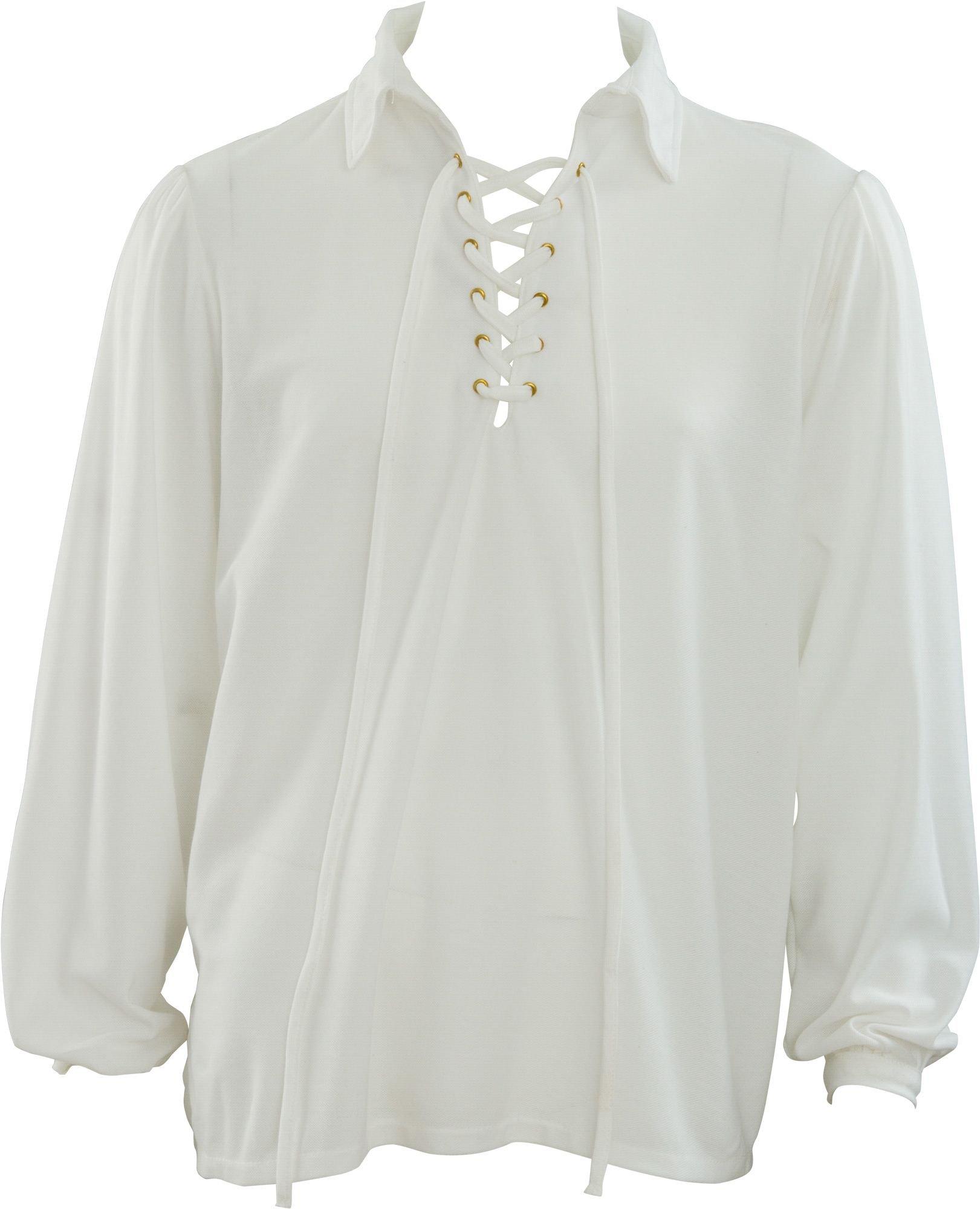 Deluxe Pirate Shirt Ladies Adult Ivory Medium