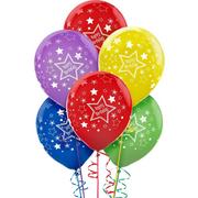 Star Birthday Balloons 20ct - Primary, 12in