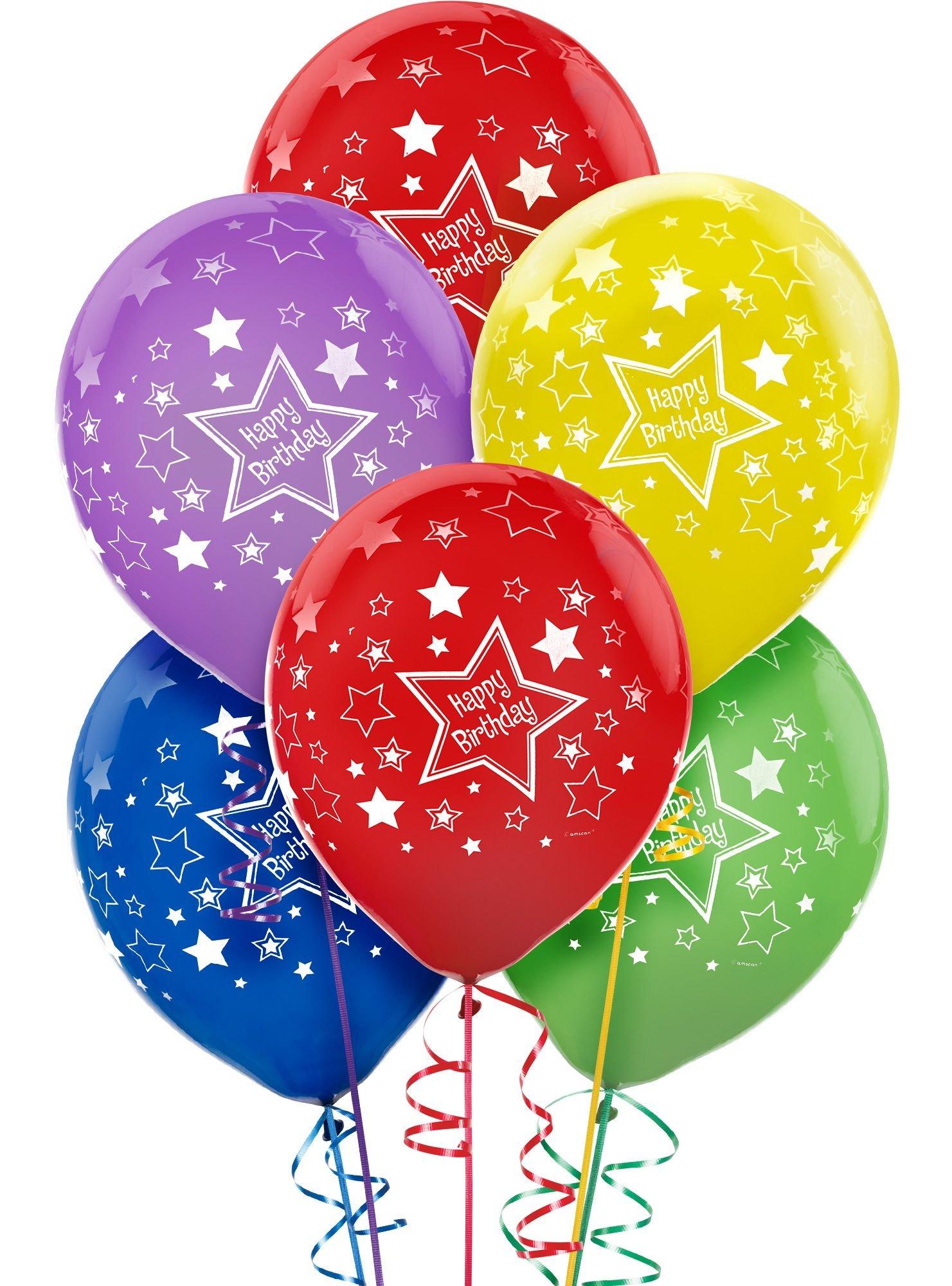 20ct, 12in, Star Birthday Balloons