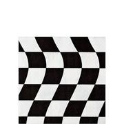 Black & White Checkered Flag Beverage Napkins 16ct