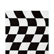 Black & White Checkered Flag Lunch Napkins 16ct