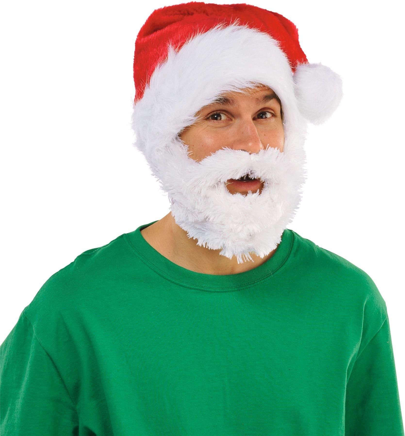 Adjustable Santa Hat with Beard for Kids & Adults