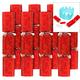 Red Christmas Crackers 8ct