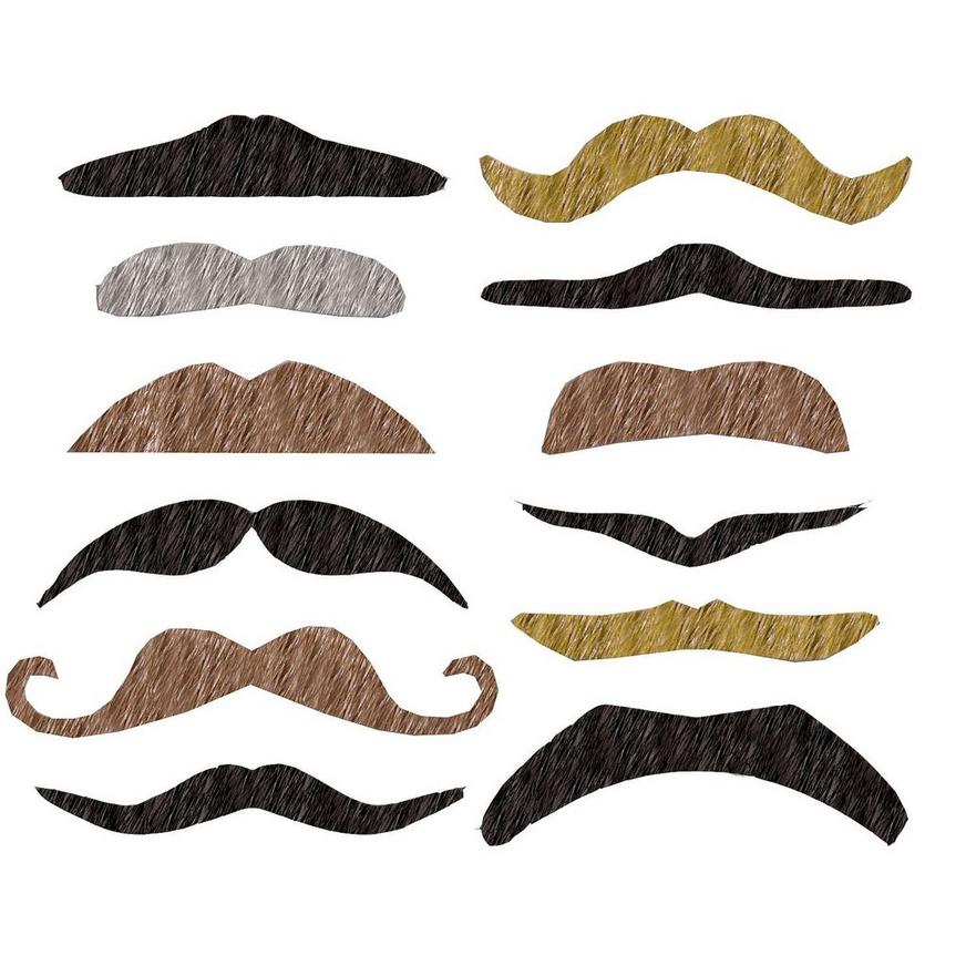 Mihottao 56 Pcs Novelty Mustaches,Fake Mustaches Costume,Self Adhesive Costume Mustaches for Party Supplies,Halloween Decoration,Masquerade & Performance Black 