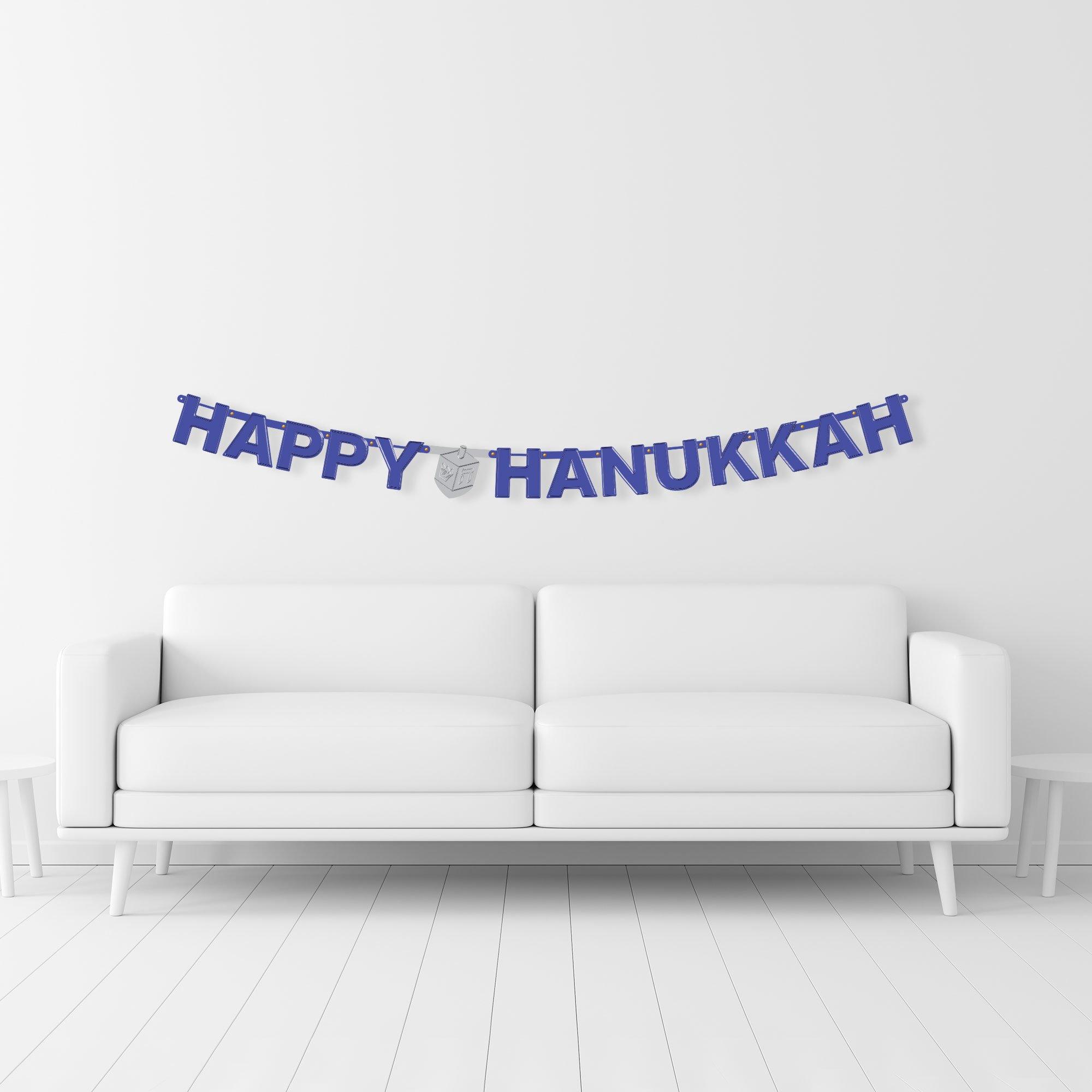 Happy Hanukkah Banner 7 1/2ft x 6in