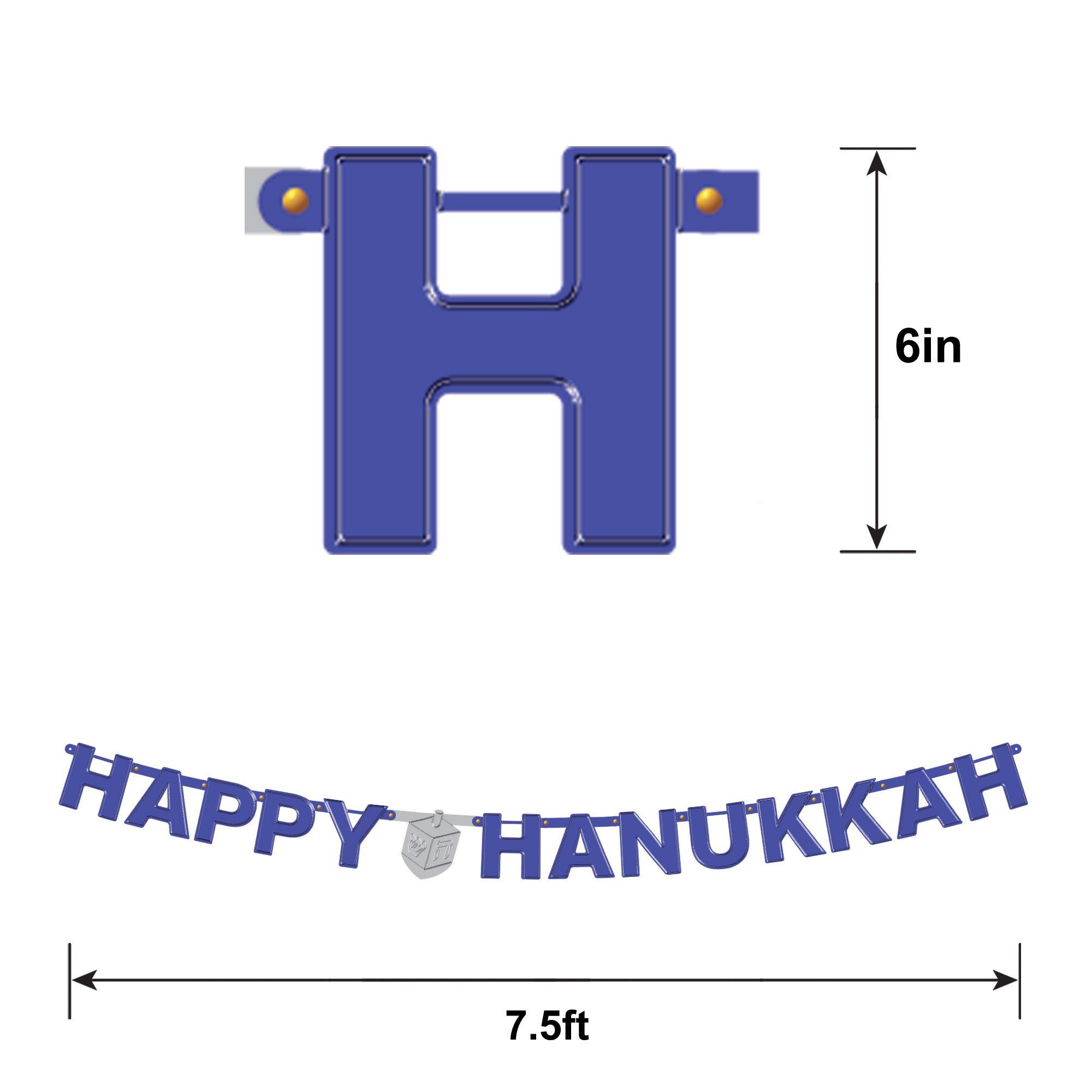 Happy Hanukkah Banner 7 1/2ft x 6in