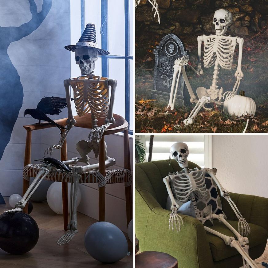 Left & Right NEW Halloween Aged Skeleton Forearms Life-Size Human Skeleton 