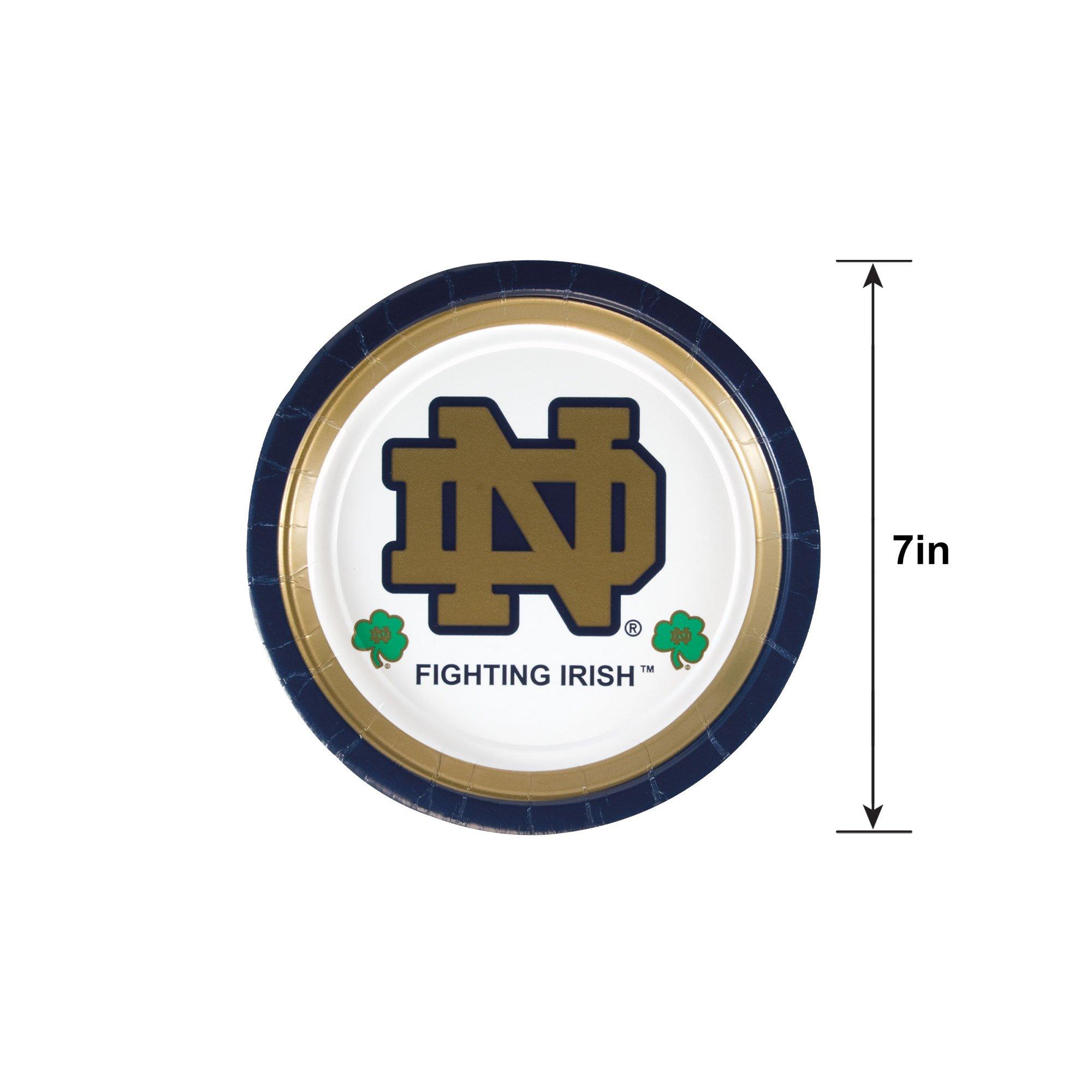 Notre Dame Fighting Irish Dessert Plates 8ct