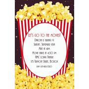 Custom Movie Night Popcorn Invitations