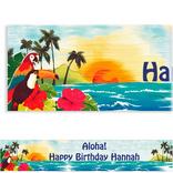 Custom Hawaiian Luau Banner 6ft