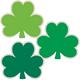 Glitter St. Patrick's Day Shamrock Cutouts 50ct