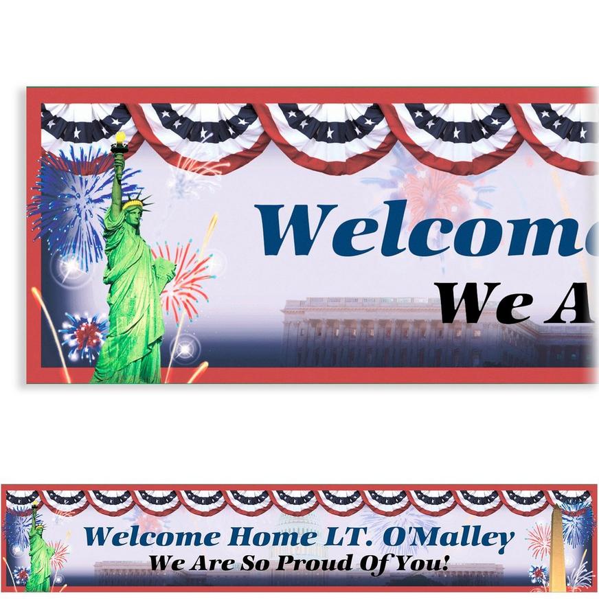 Custom Flying Colors Welcome Home Banner 6ft