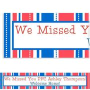 Custom American Summer Stripes Welcome Home Banner 6ft