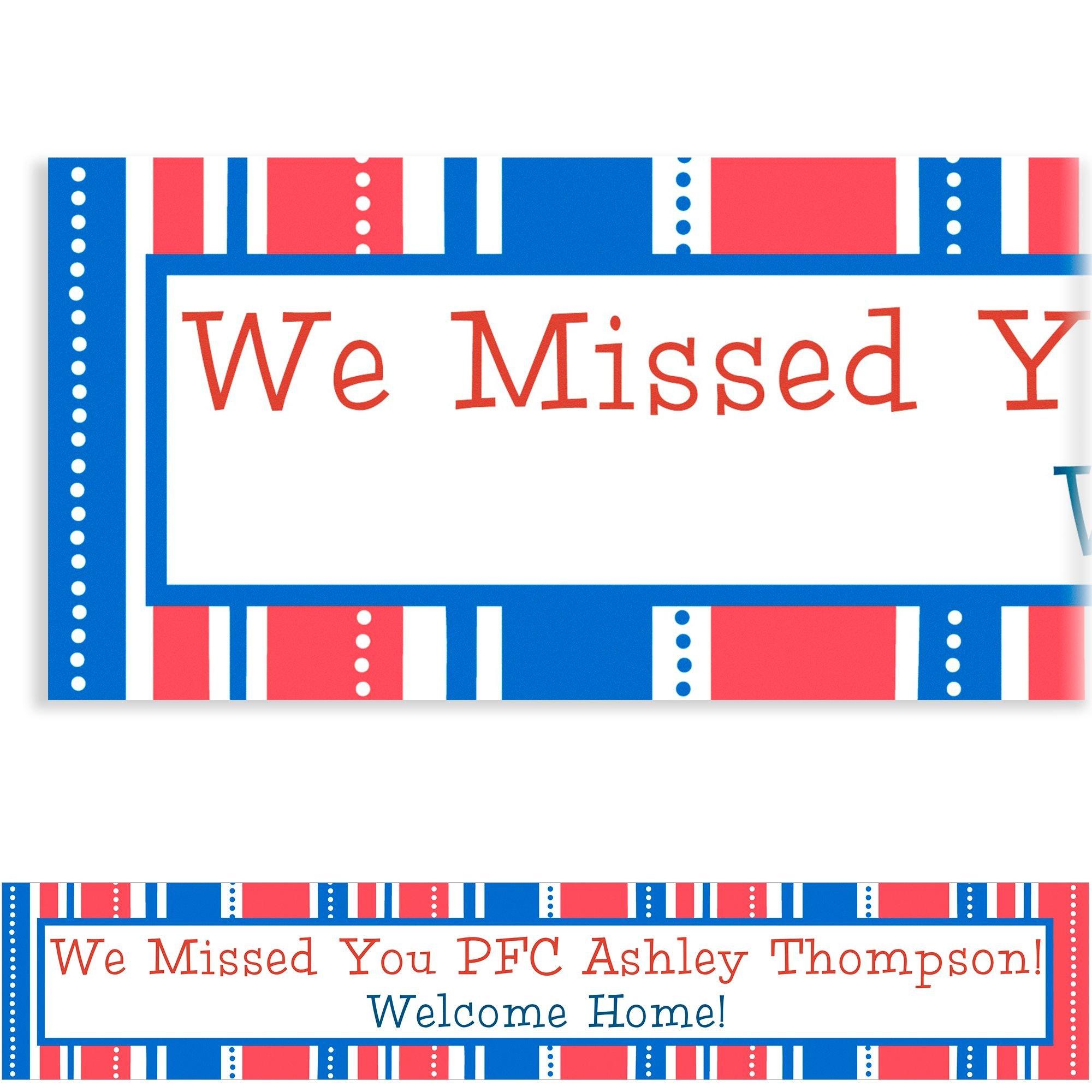 Custom American Summer Stripes Welcome Home Banner 6ft