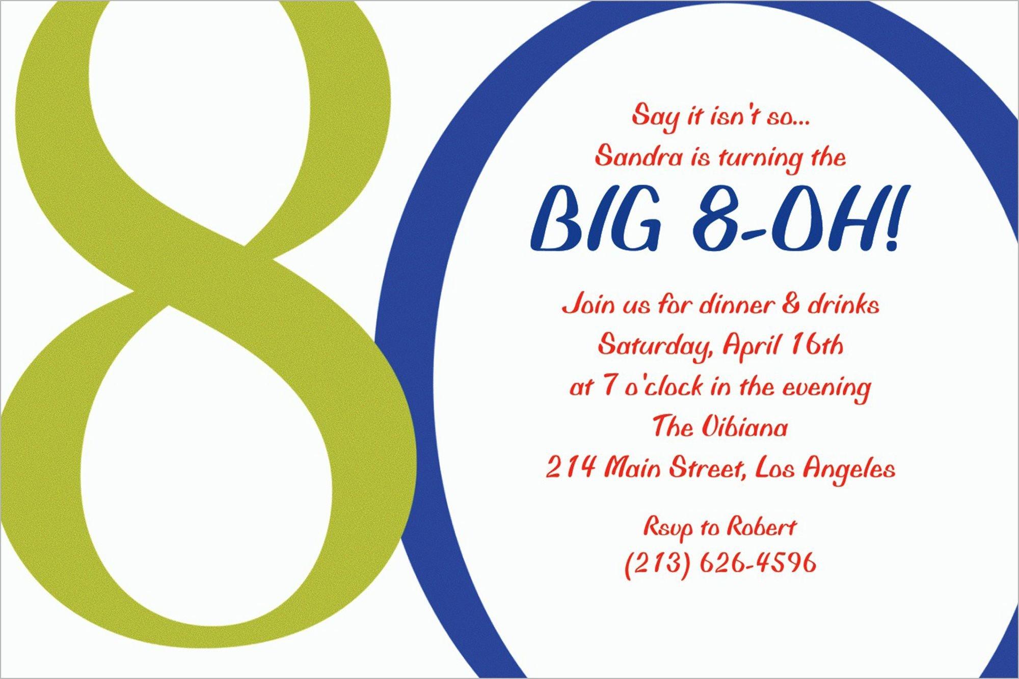 Custom Great Big 80th Invitations 