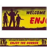 Custom Beware Zombies Halloween Banner 6ft