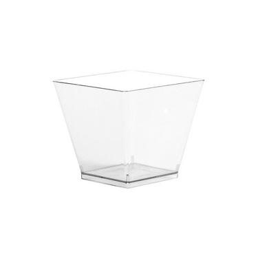Mini Clear Plastic Cubed Bowls 40ct