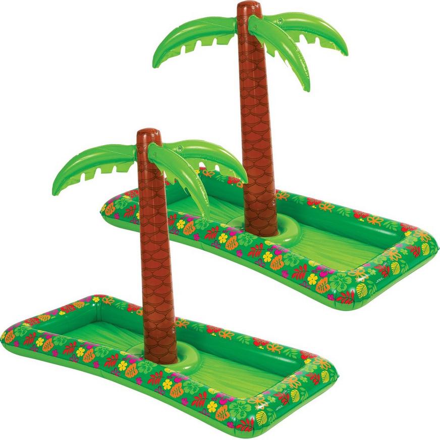 Tropical Palm Tree Inflatable Cooler for Beverages,Ice,Drinks Party Supply Decor 