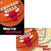 Chicago Bulls Invitations & Thank You Notes for 8
