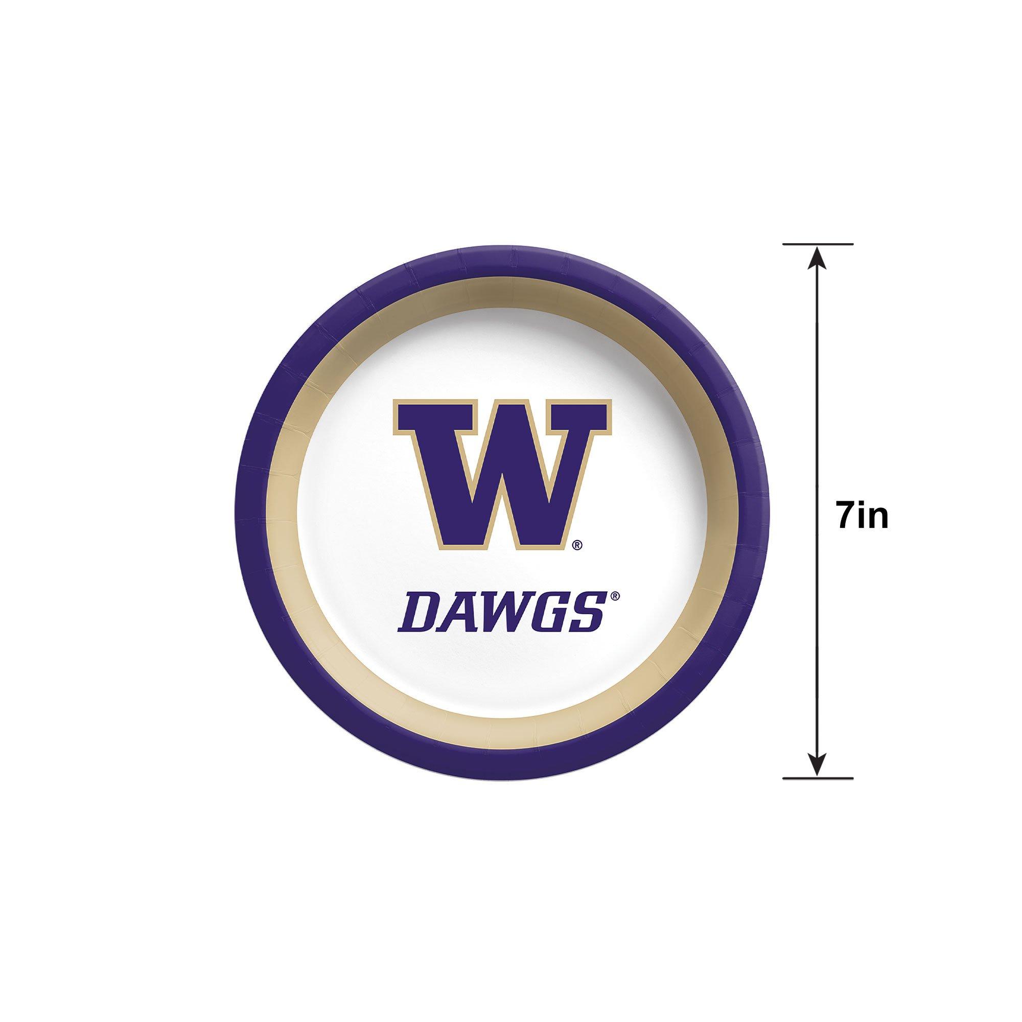 Washington Huskies Dessert Plates 12ct