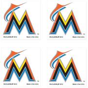 Miami Marlins Logo Temporary Tattoos, 4ct - MLB