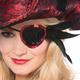 Black Feather Sequin Pirate Eye Patch