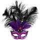 Purple Temptation Feather Masquerade Mask