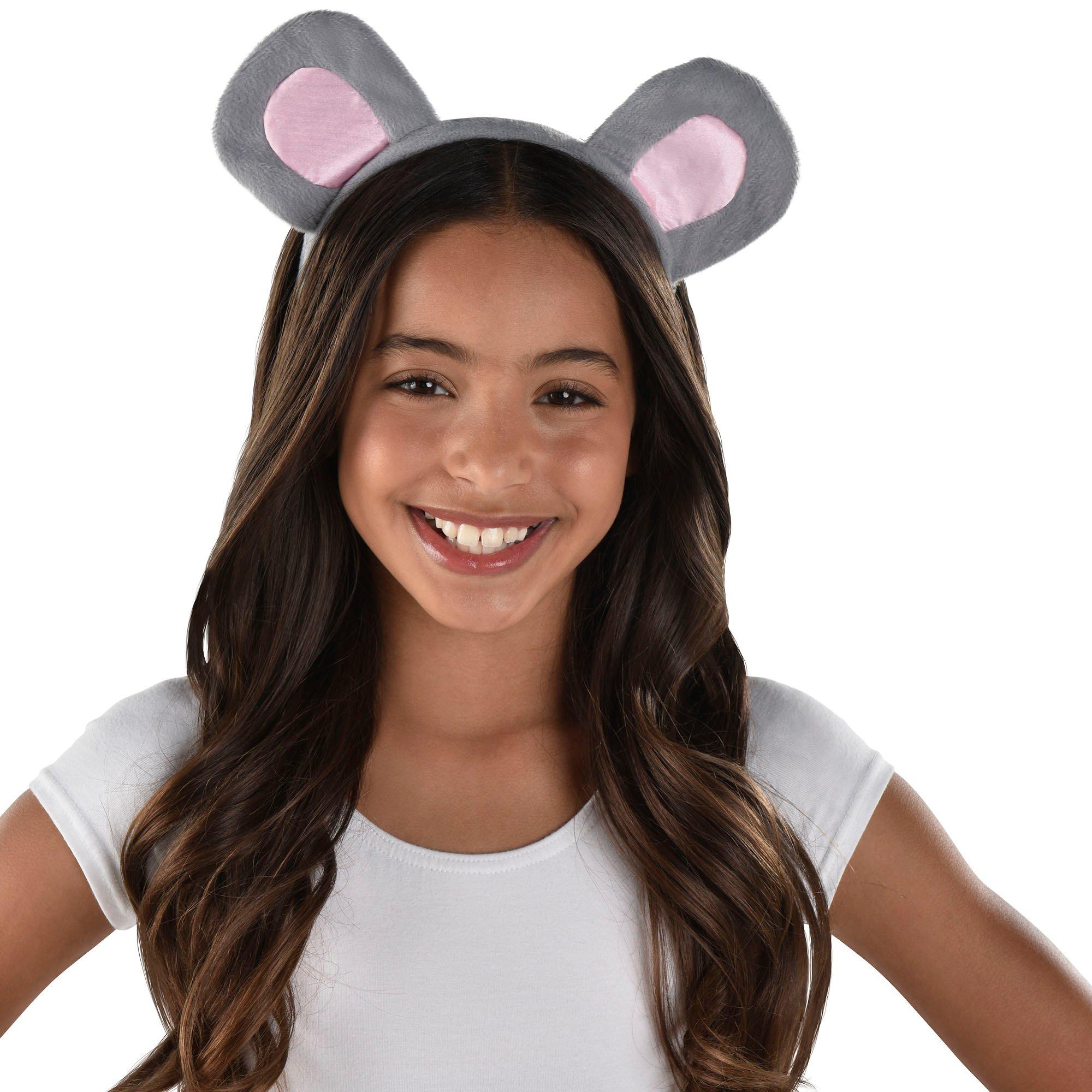 Kids' Gray Mouse Ears Headband