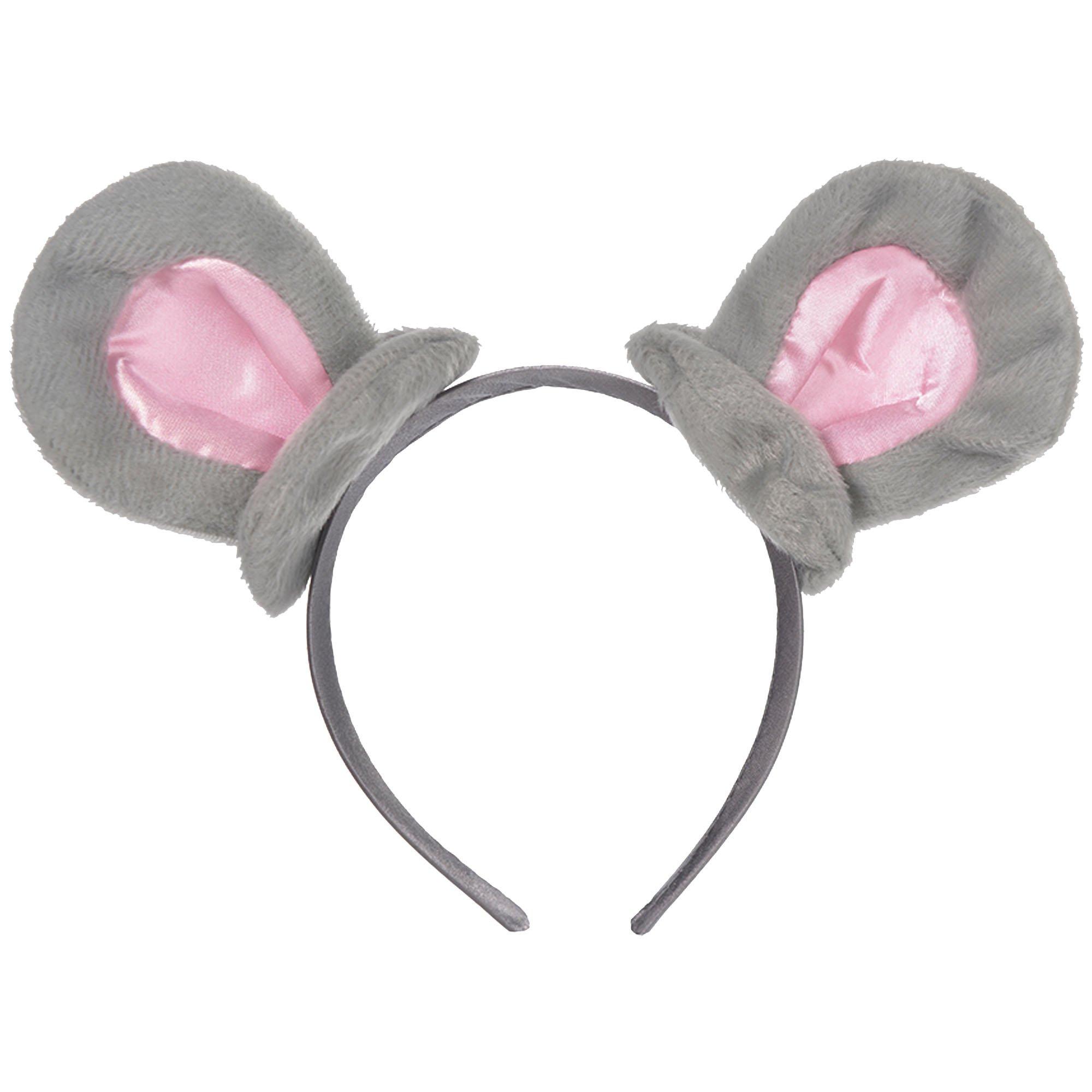 Child Gray Mouse Ears Headband | Party City