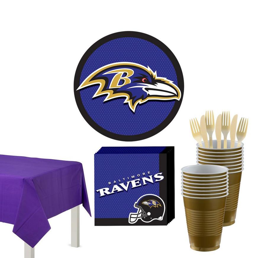 Super Baltimore Ravens Party Kit for 18 Guests