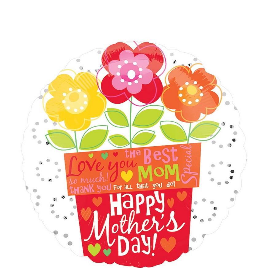 Mother's Day Flower Pot Balloon, 18in