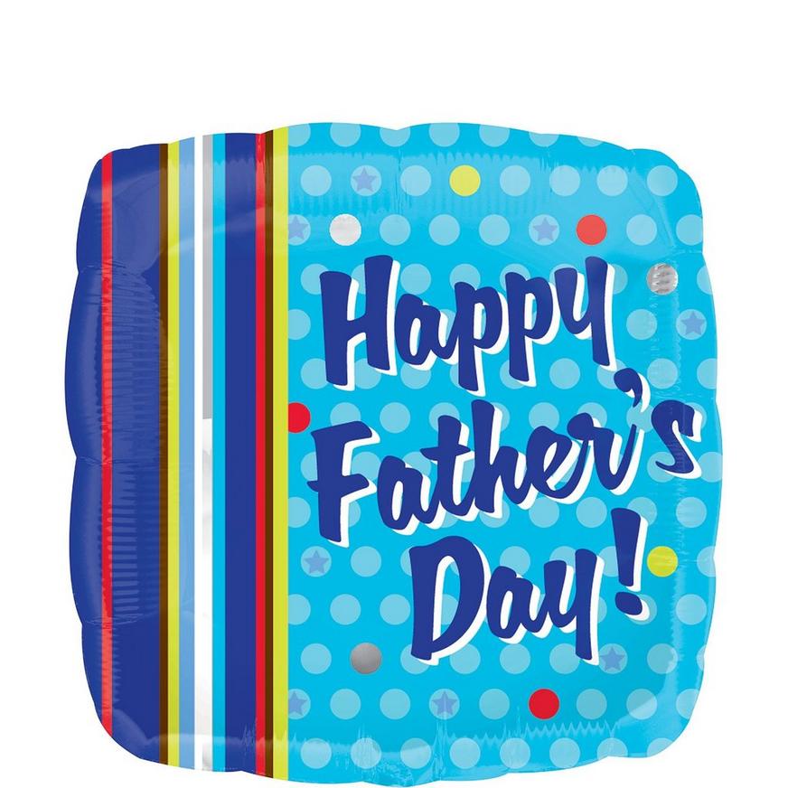 Blue Dot Father's Day Balloon, 18in