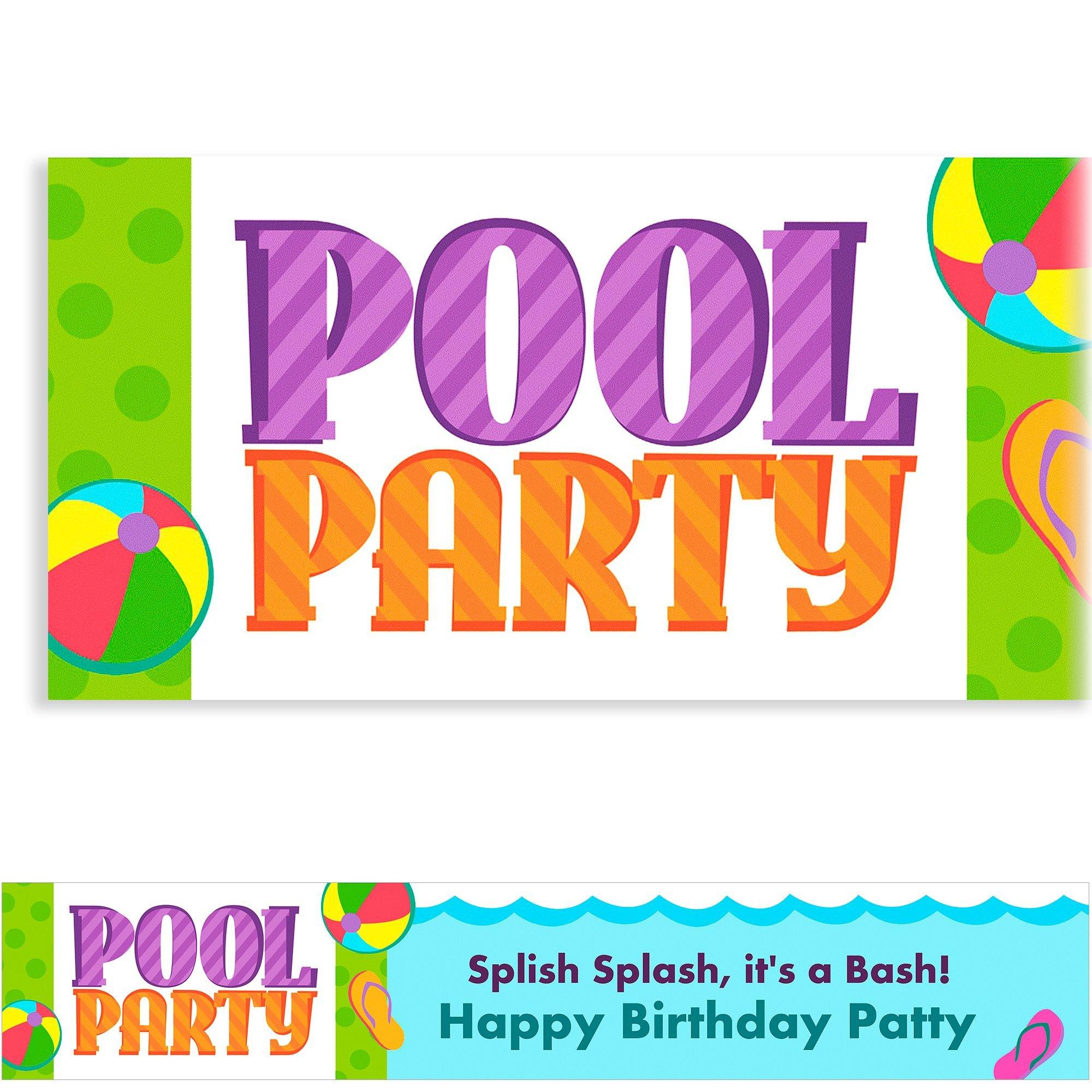 Custom Pool Party! Banner 6ft