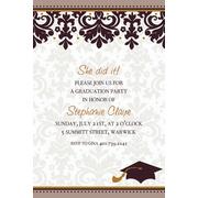 Custom Black & White Graduation Invitations