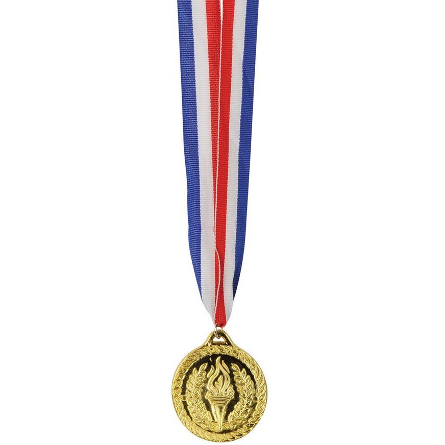gold metal medal Ribbon Star football for kids 