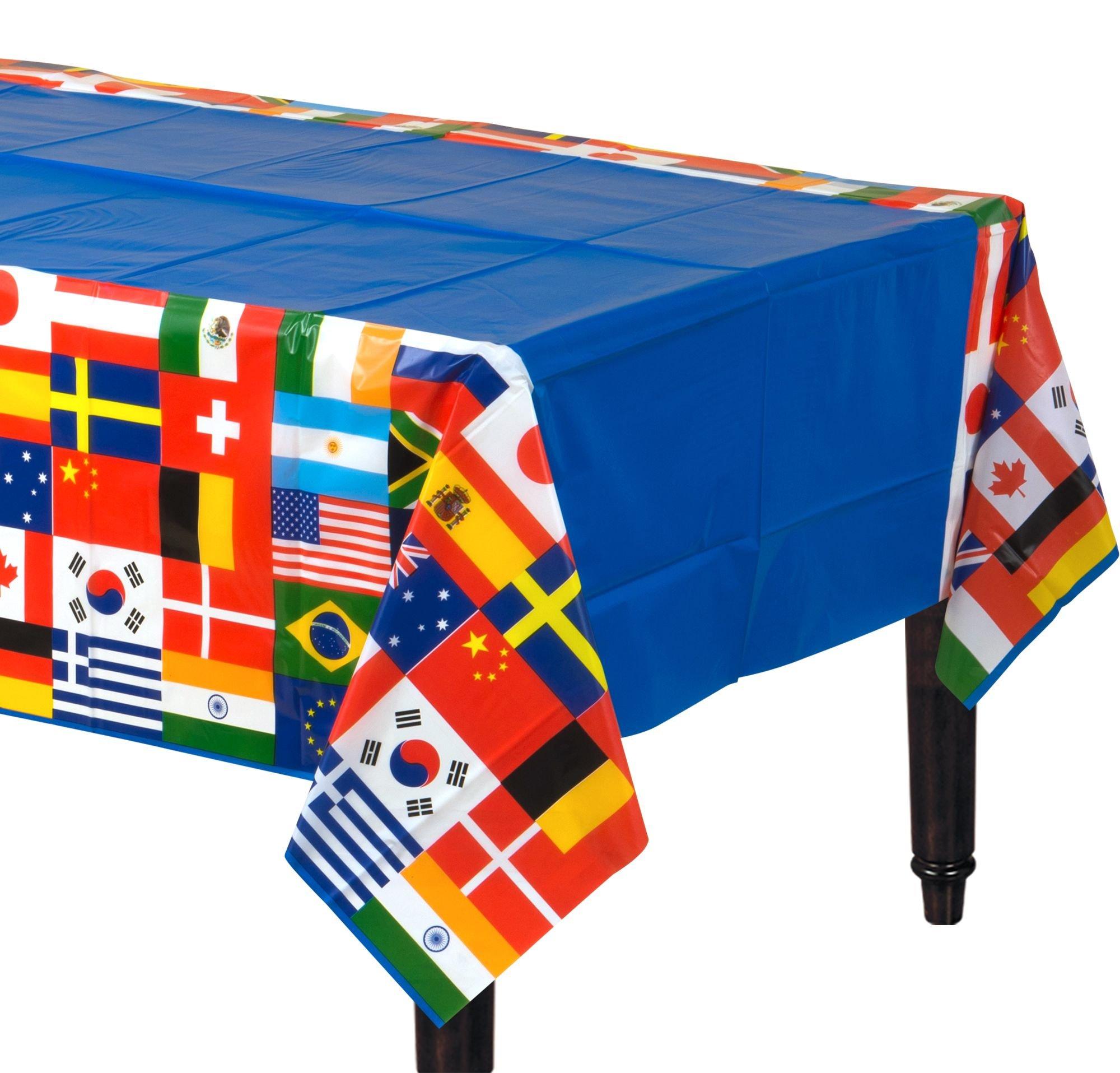 International Flags Plastic Table Cover