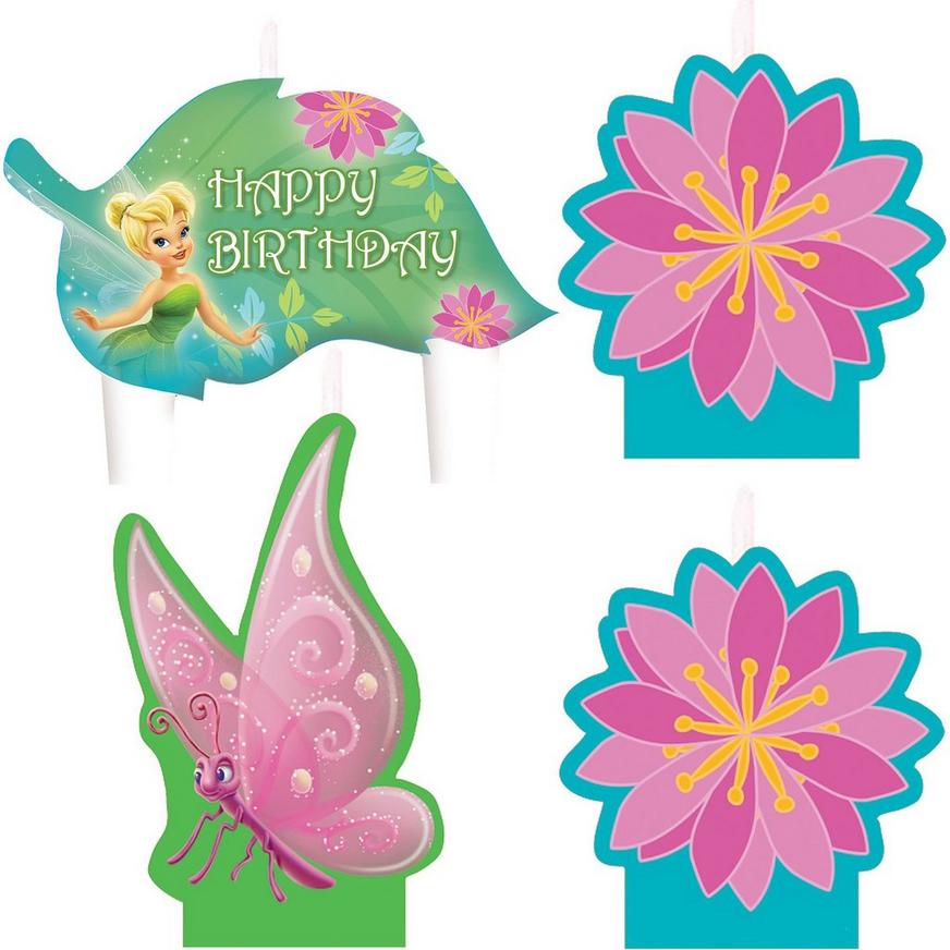 Tinker Bell Birthday Candles 4ct