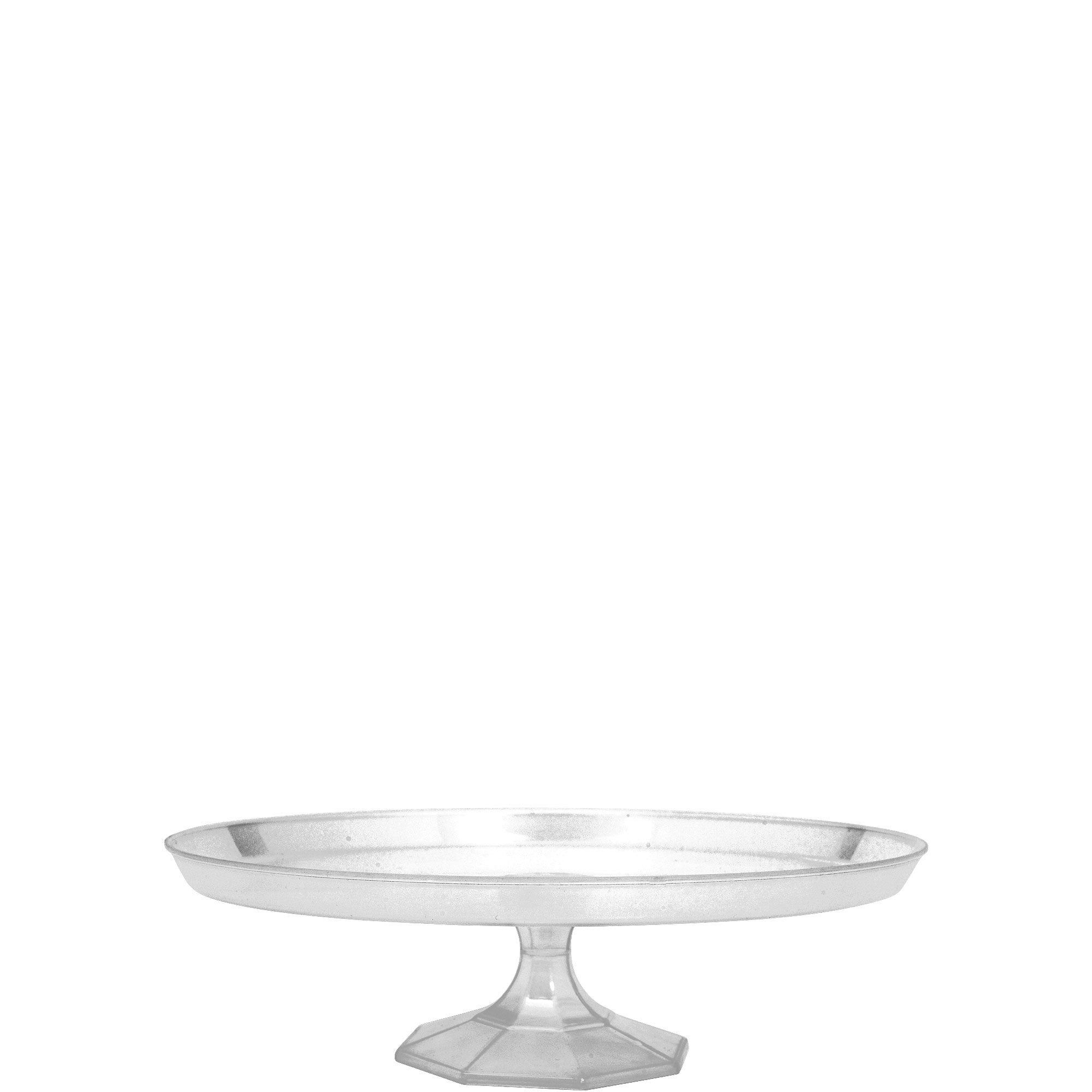 Small Clear Plastic Cake Stand 9 3/4in x 2 3/4in